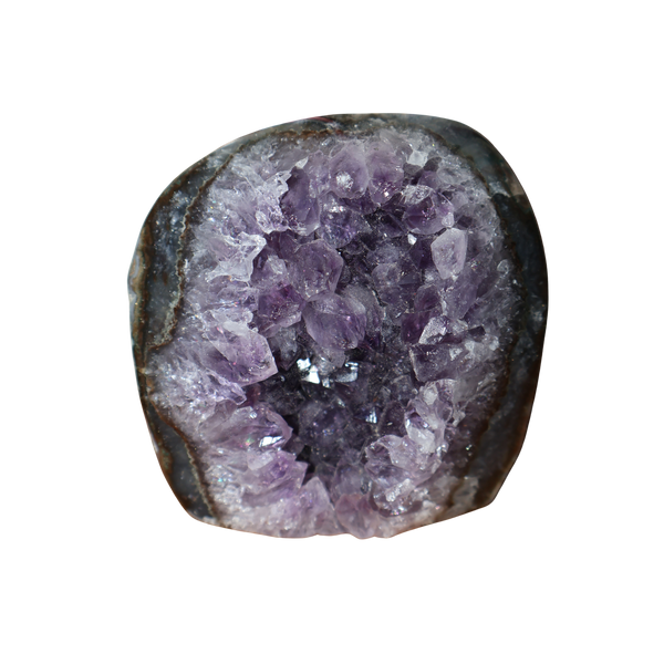 Geoda de amatista con interior cristalino